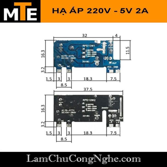 Mới! Mạch nguồn mini 220V - 5v 700mA - Module nguồn hạ áp