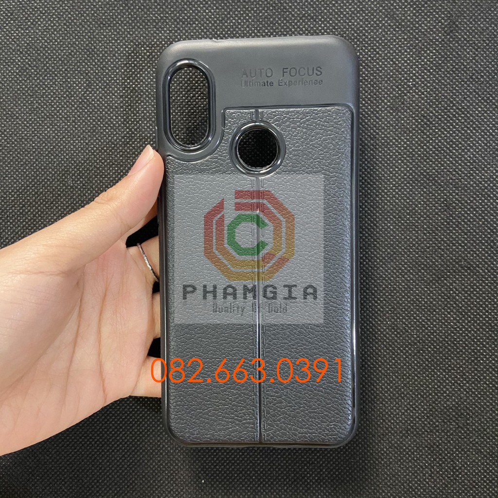Ốp lưng Xiaomi Redmi 6 Pro / Mi A2 lite dẻo đen trơn và dẻo đen auto giả da