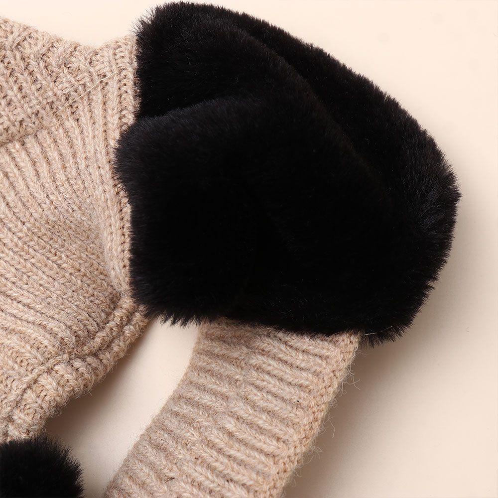 Lay Mũ Lưỡi Trai Hở Chóp Dệt Kim Pha Trộn Thời Trang