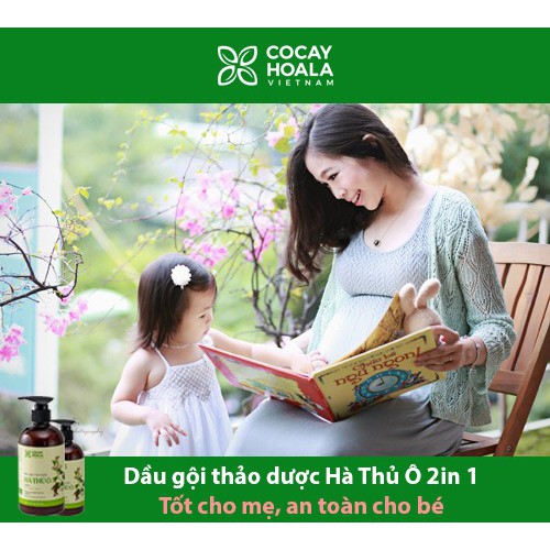 Dầu gội thảo dược Hà Thủ Ô 2in1 CỎ CÂY HOA LÁ 300ml giảm rụng tóc bạc tóc