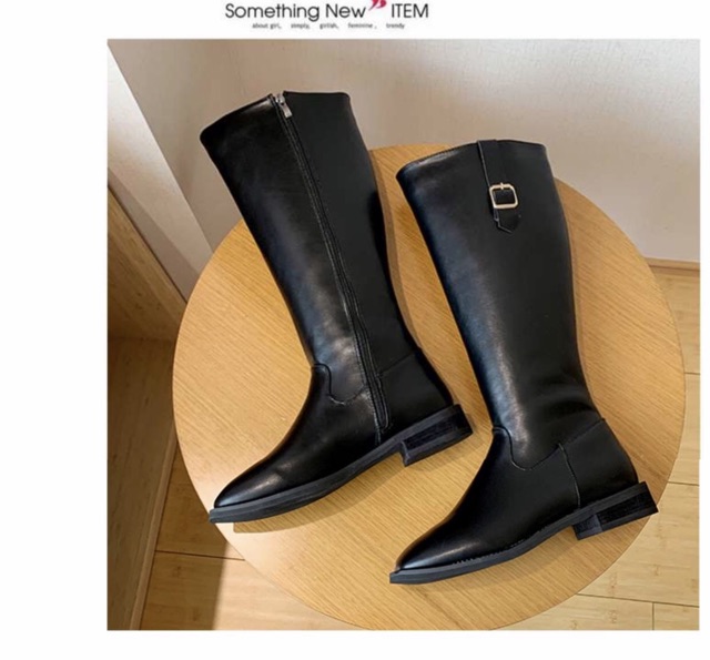 (Kèm ảnh thật) CÓ SẴN Bốt đùi da lì nữ gót 3cm | BigBuy360 - bigbuy360.vn