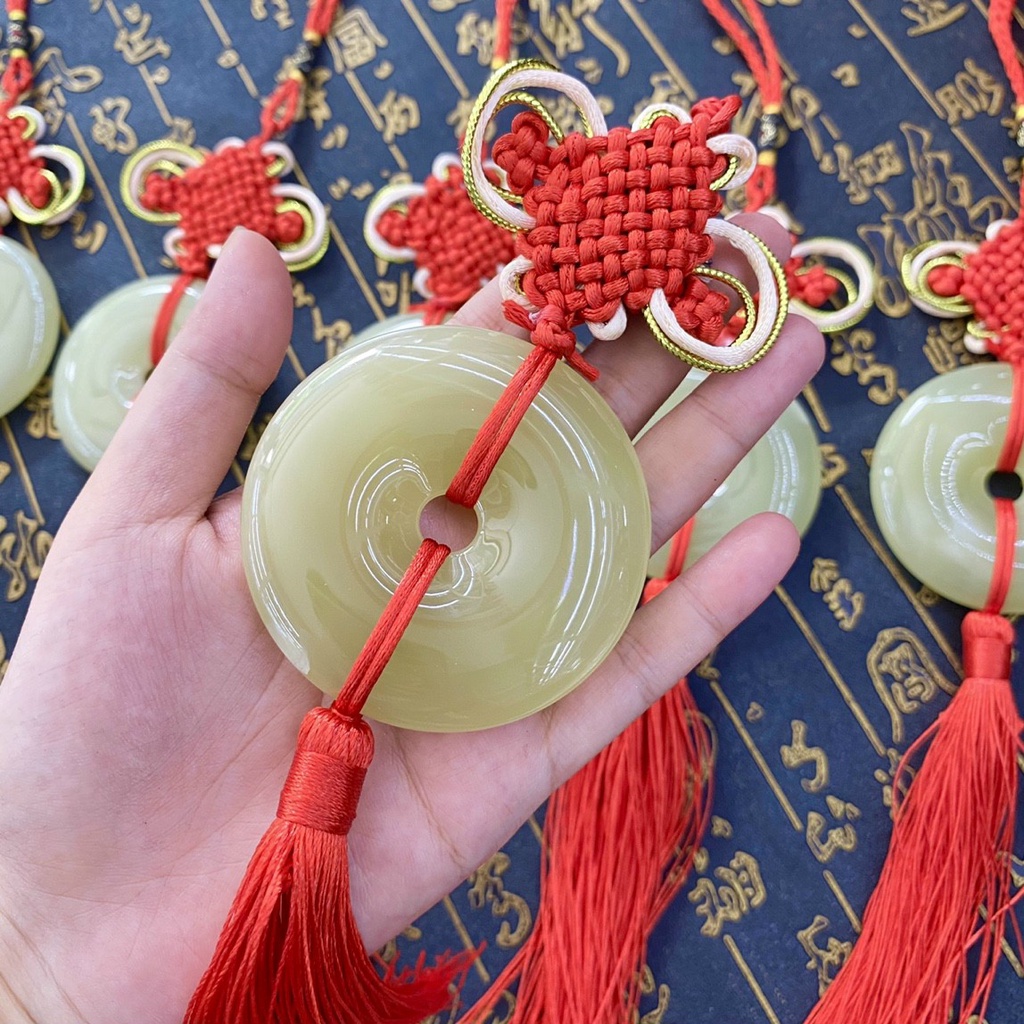 Dây Treo ôTô Đồng Điếu, Dây Trang Trí Xe ô Tô Hình Ngọc Bội, Khánh Treo Xe Ôtô