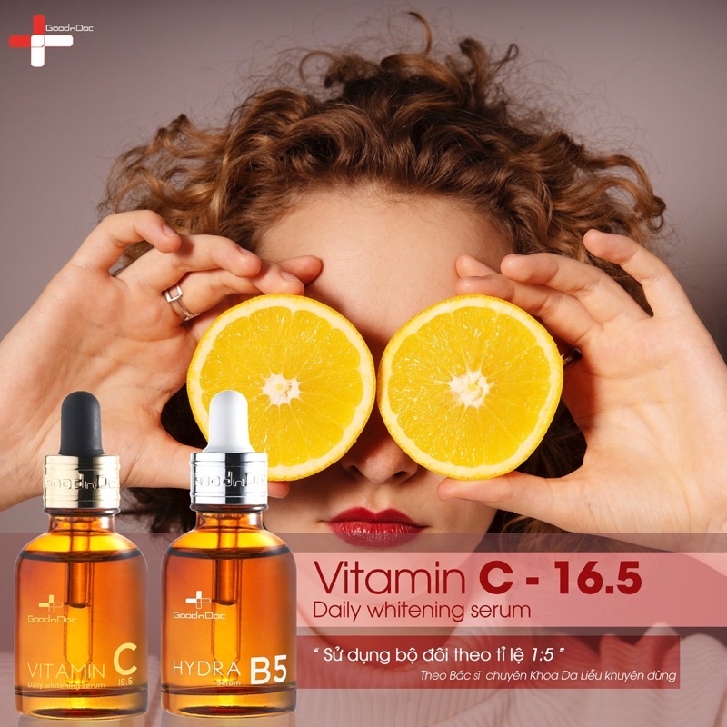 Bộ Đôi Serum Goodndoc Hydra B5 - Serum Vitamin C 16.5% 30ml - NS