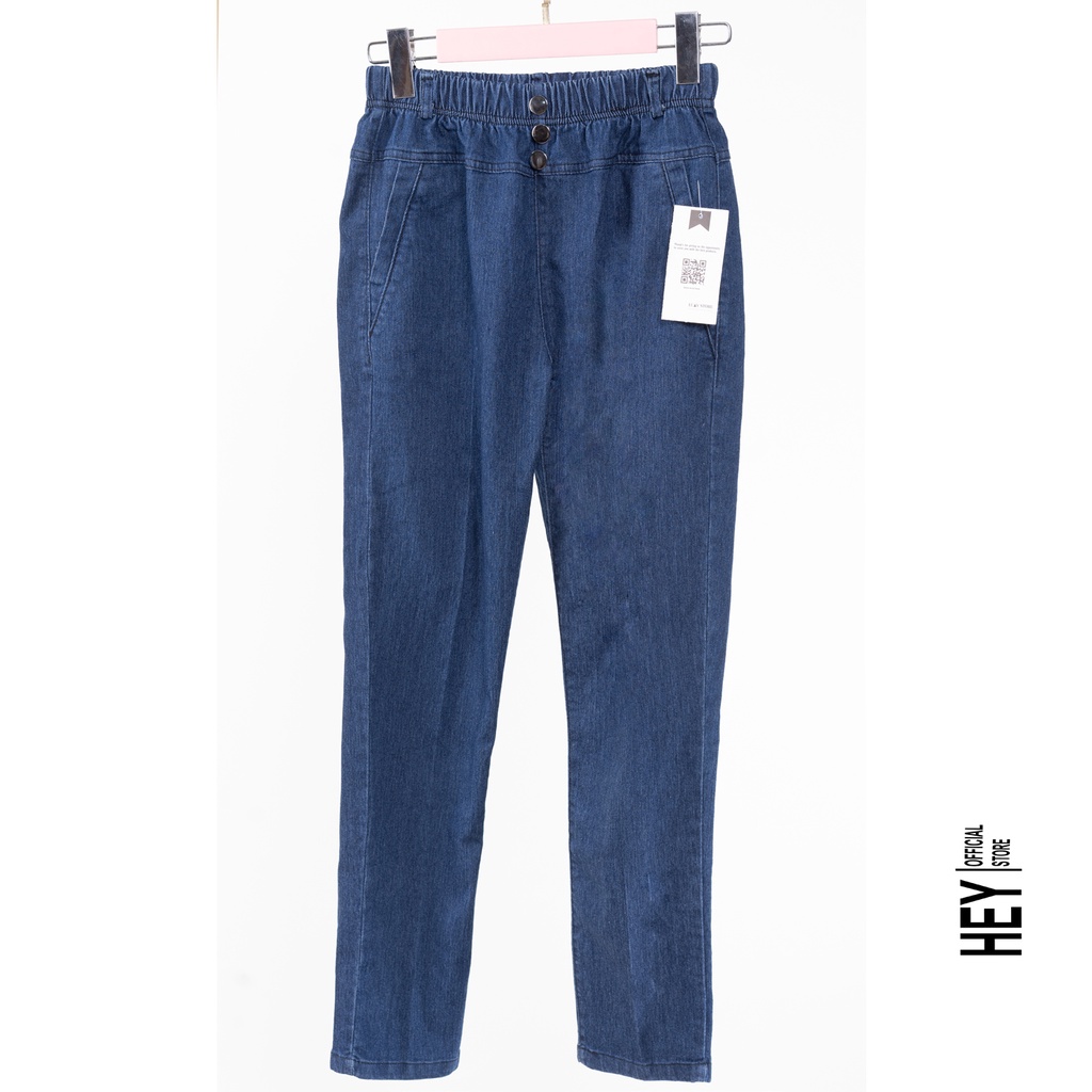 Quần jean nữ dáng baggy cạp chun, co giãn 4 chiều vải bò xuất khẩu có 3 màu, đủ size từ 40kg-80kg V193 - HEY OFFICAL | BigBuy360 - bigbuy360.vn