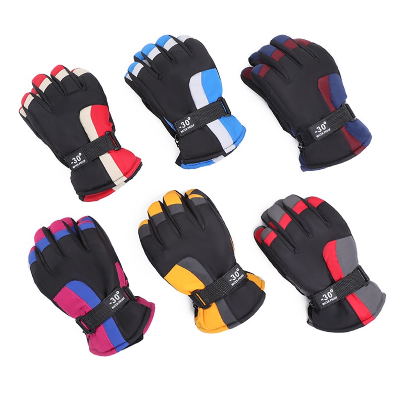 Găng Tay Trượt Tuyết Chống Gió Nhiều Màu Sắc Dày Dặn Cho Nữ