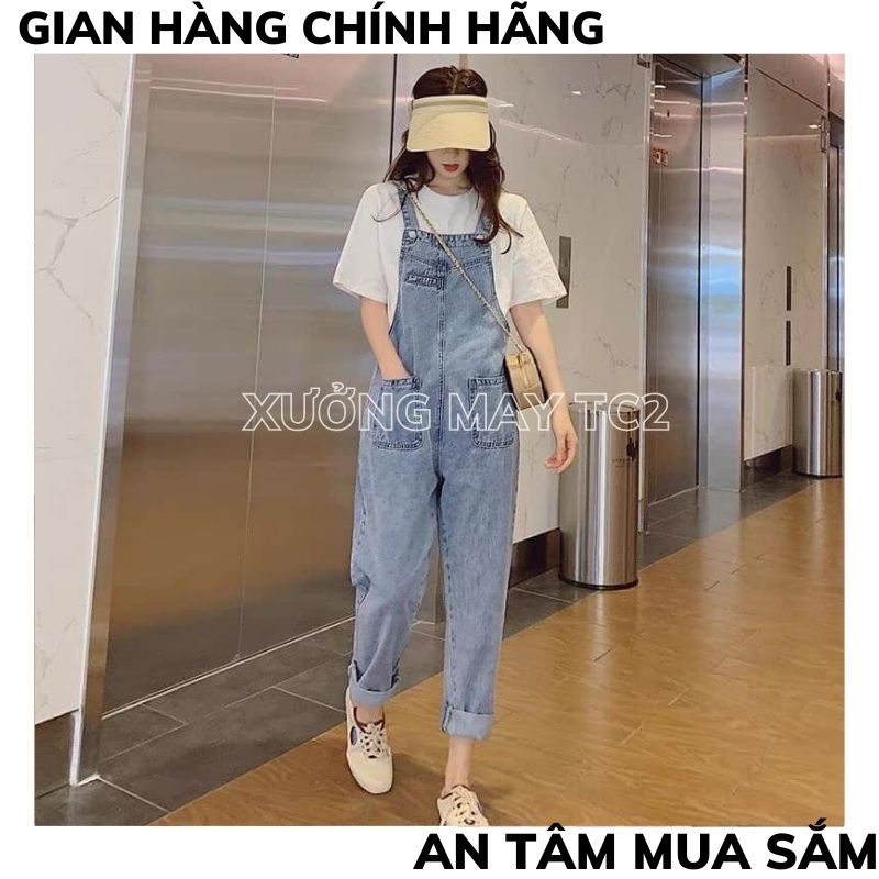 Yếm jean dài nữ cao cấp – yếm bò ulzzang phong cách hàn quốc ,XƯỞNG MAY TC 2