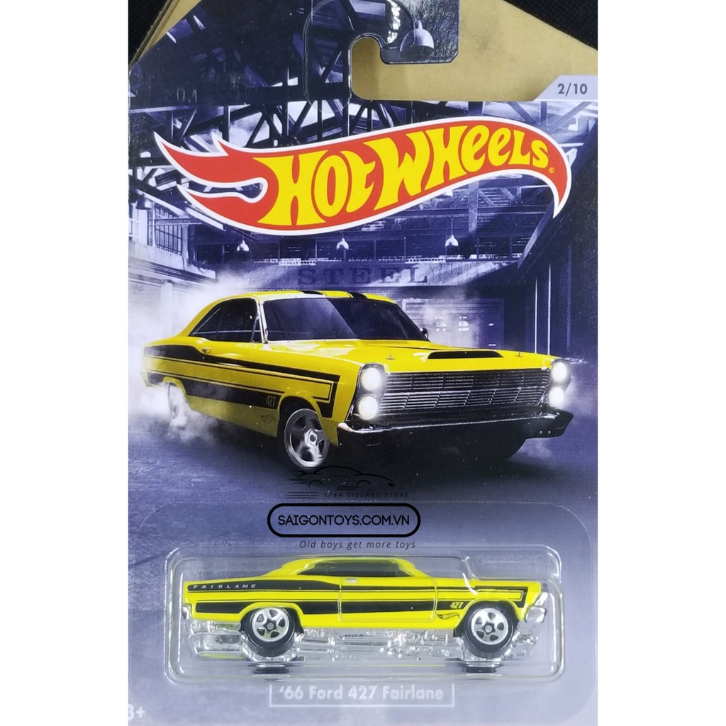 [HOT WHEELS - Muscle Car American Steel - Camaro Ford Shelby Mercury] Xe mô hình đồ chơi chính hãng MATTEL Tỷ lệ 1:64