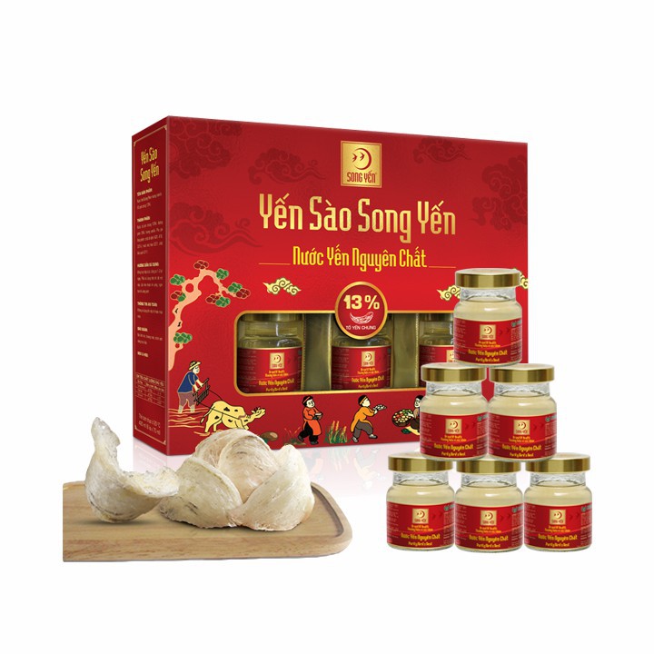 Nước yến nguyên chất Song Yến 70ml x 6 (Lọ)