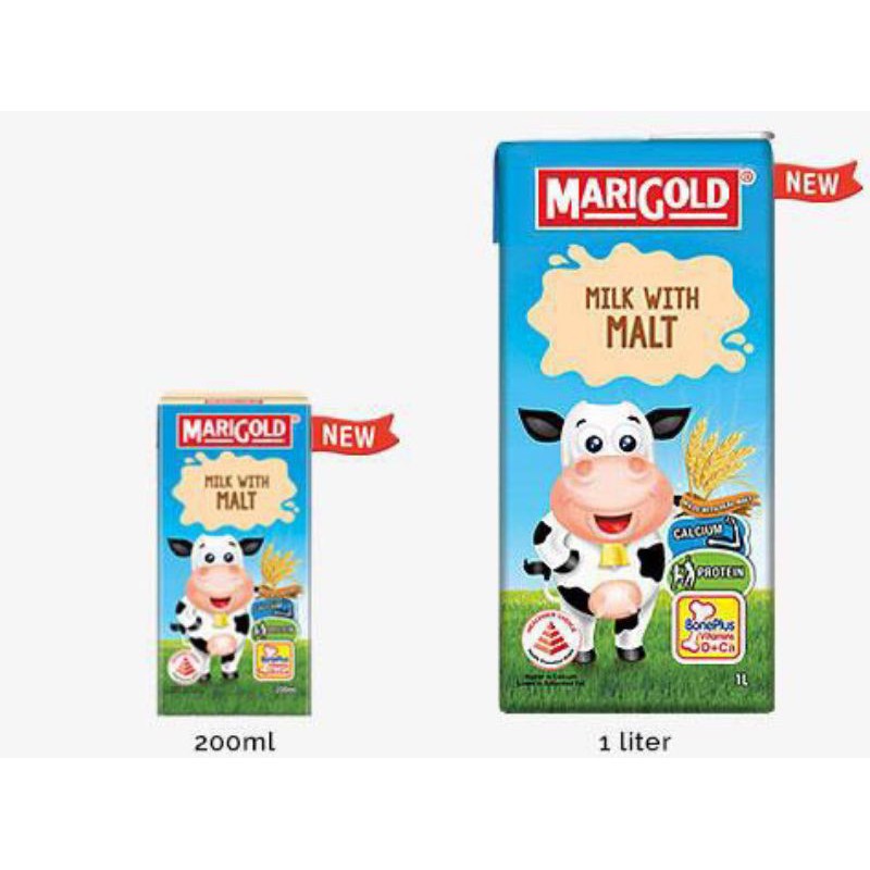 Sữa tươi Marigold nhập khẩu từ Singapore hộp 200ml, thùng 24 hộp