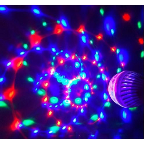 Đèn Led Xoay Tròn Nháy Chớp 7 Màu Tự Xoay Đui Tròn Cao Cấp, Đèn Led Trang Trí Bar, Nhà Cửa
