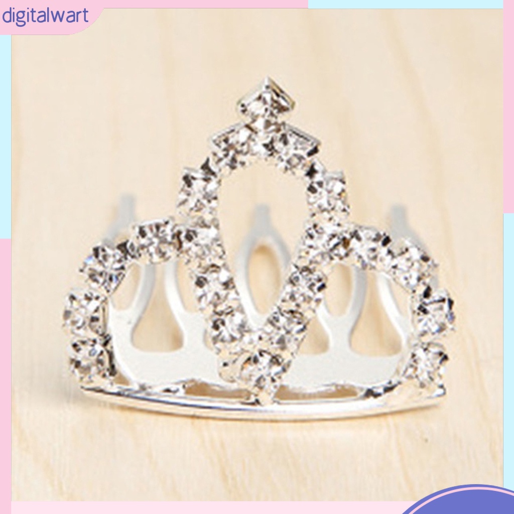 Kẹp tóc lược hình vương miện đính đá phong cách thời trang cho nữ