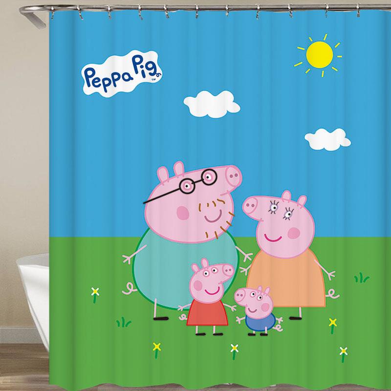 Mới Rèm Cửa Phòng Tắm In Hình Heo peppa Đáng Yêu