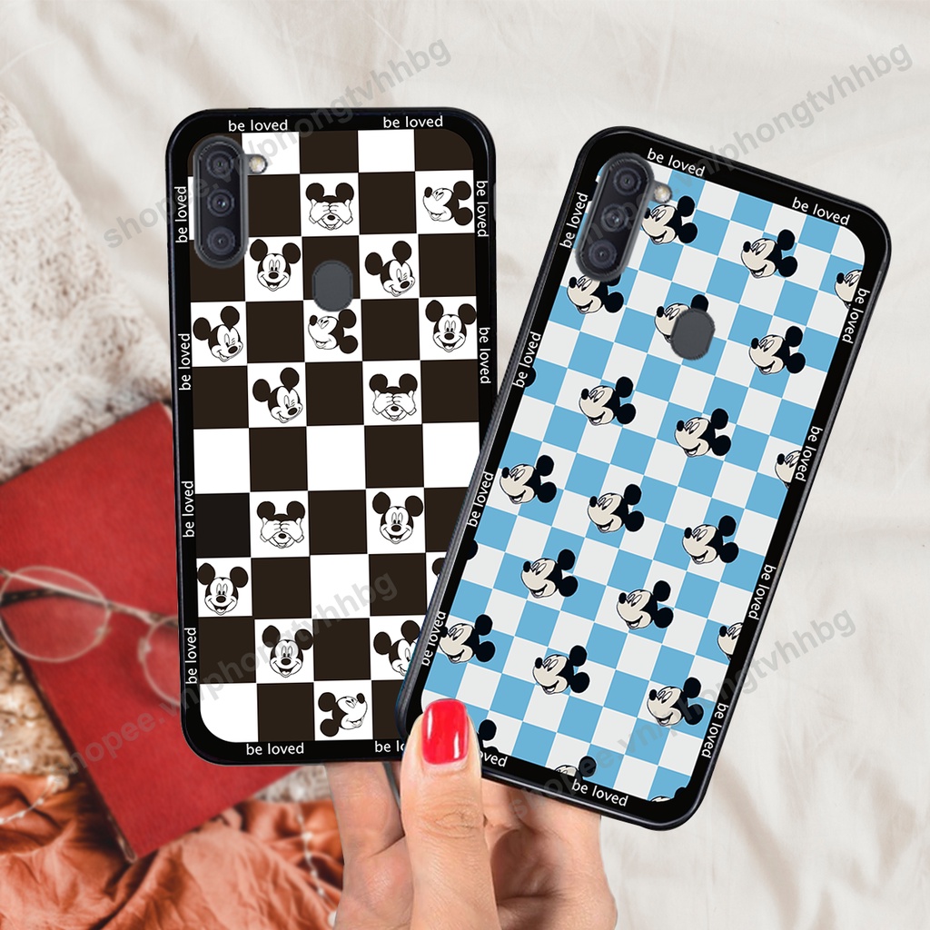 Ốp lưng Samsung A11 / M11 in mẫu trái tim caro, chuột mikey thể thao cực đẹp cute nhiều mẫu