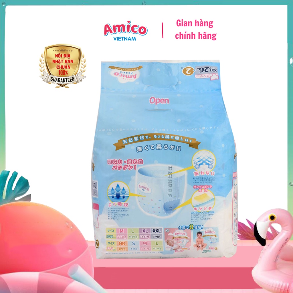 Bỉm quần AMICO XXL26+2 (trên 15kg)