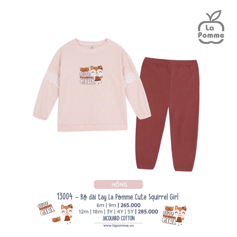 La Pomme bộ dài tay cute gilr AW2022