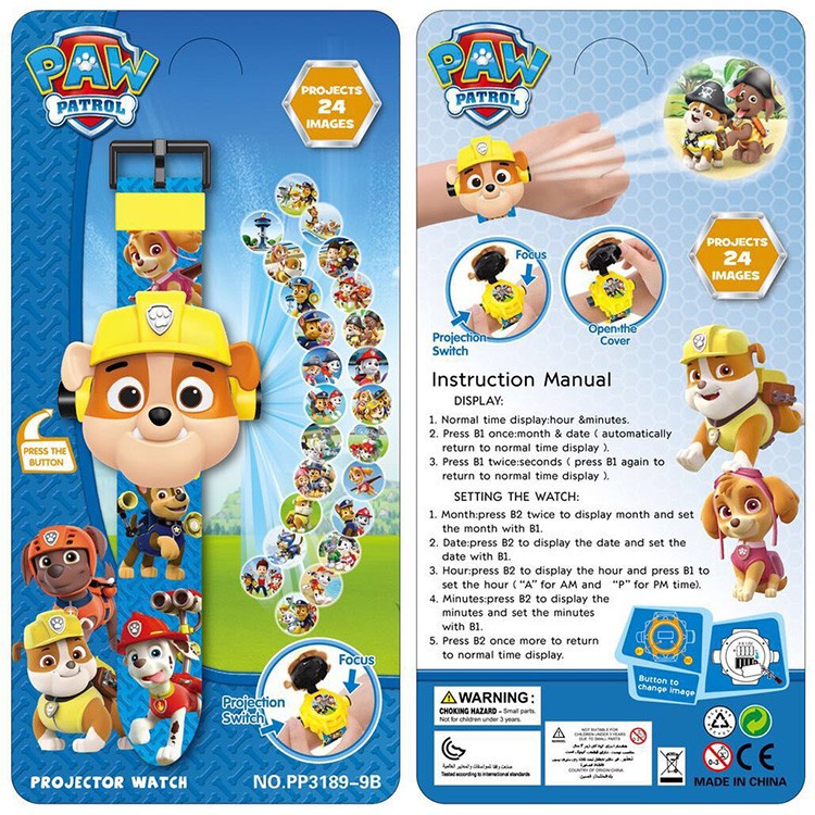 MARSHALL Đồng Hồ Chiếu Hình Paw Patrol Ngộ Nghĩnh
