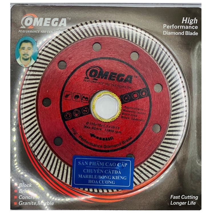 Lưỡi Cắt Gạch Đa Năng Omega ( Đỏ ) Me Mịn Khía Nhỏ