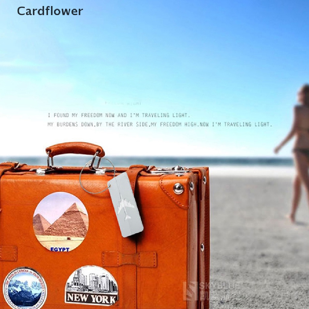 &lt; Cardflower &gt; Thẻ Gắn Hành Lý Du Lịch Bằng Hợp Kim Nhôm