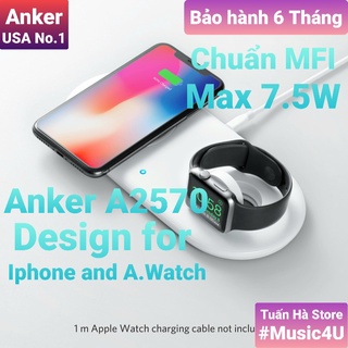 Đế sạc nhanh không dây Anker PowerWave A2570 B2570 cho đồng hồ tai nghe IP X 11 12 13 Pro Max Tuấn Hà Store