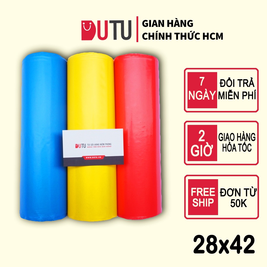 100 Túi Gói Hàng Niêm Phong Tự Dính, Siêu Dai, Tiết Kiệm Size 28x42