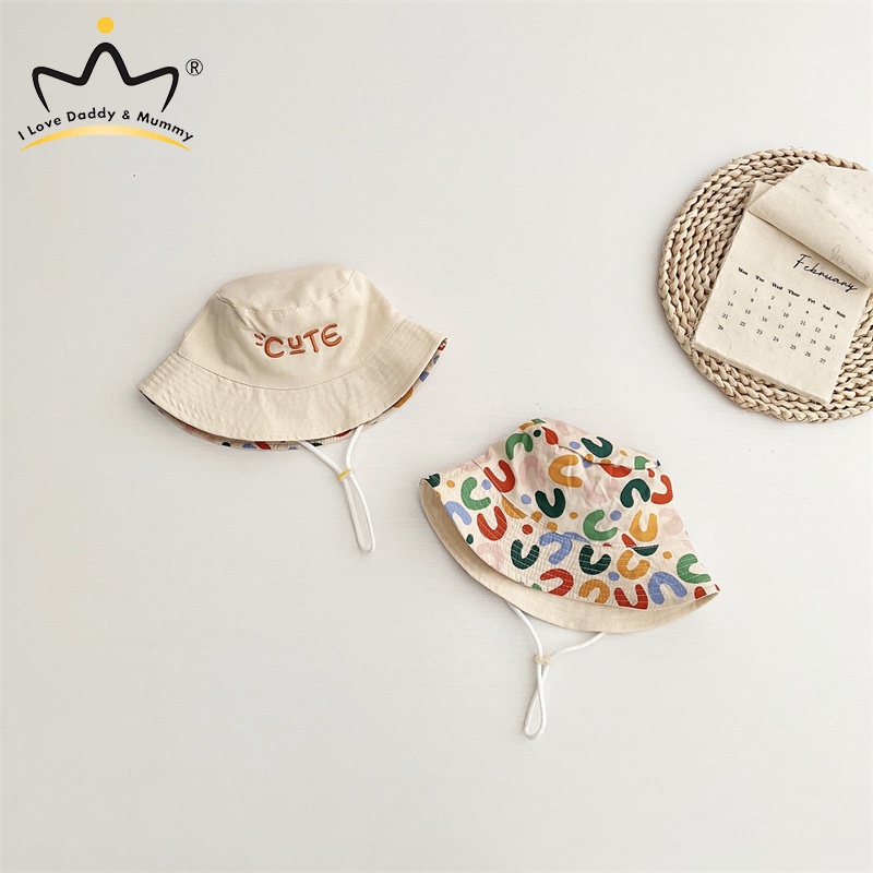 Mũ Tai Bèo Vải Cotton Hai Mặt Chống Nắng Thời Trang Cho Bé
