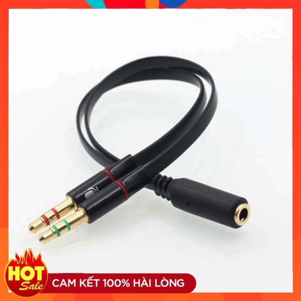 [Chính Hãng] Cáp gộp tai nghe và mic ra jack 3,5mm âm- bảo hành 03 tháng (đổi mới trong suốt thời gian bảo hành)
