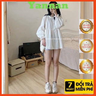 Áo babydoll cổ ren tay bèo tiểu thư A 262 Ulzzang (hàng QCCC) - Có ảnh thật + video thật FREESHIP 50K