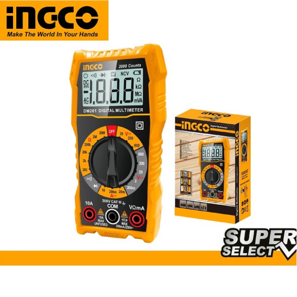 [GIAN HÀNG CHÍNH HÃNG]Đồng hồ đo điện vạn năng INGCO DM2002