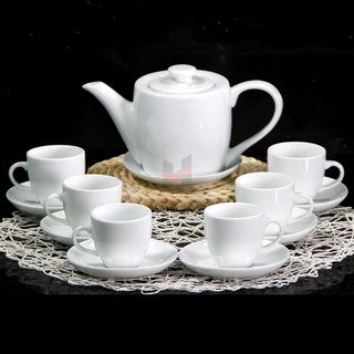 DÂNG TRÀ SANG TRỌNG VỚI Bộ Bình Trà Sứ Hoa Nhài Vung Thấp,Bộ Ấm Chén Pha Trà, Bộ Ấm Chén Trà, Bộ Ấm Chén Trà Đạo, Bộ Ấm