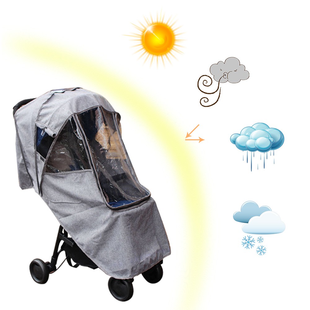 Áo mưa trùm xe đẩy em bé tiện lợi