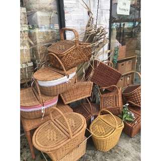 [PICNIC] Giỏ Mây Picnic Đựng Đồ I Mẫu Mã Kích Thước Đa Dạng, Hàng Xuất Khẩu Tỉ Mỉ I Nhiều Kích Thước