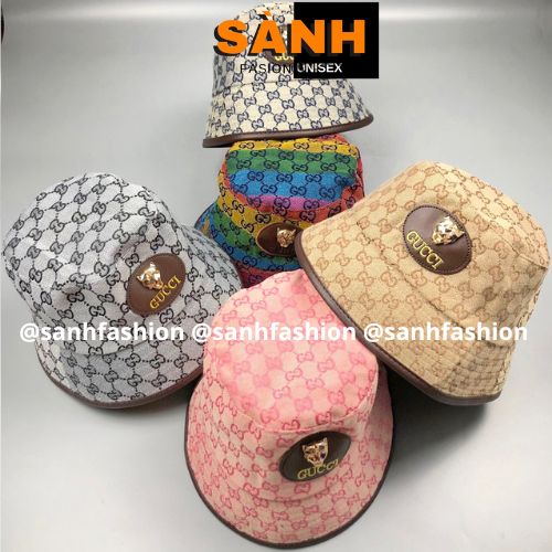 Mũ BUCKET vành cụp logo CUCI đàu sói kim loại Nón tai bèo chất vải dệt cao cấp thời trang form unisex nam nữ_sanhfashion