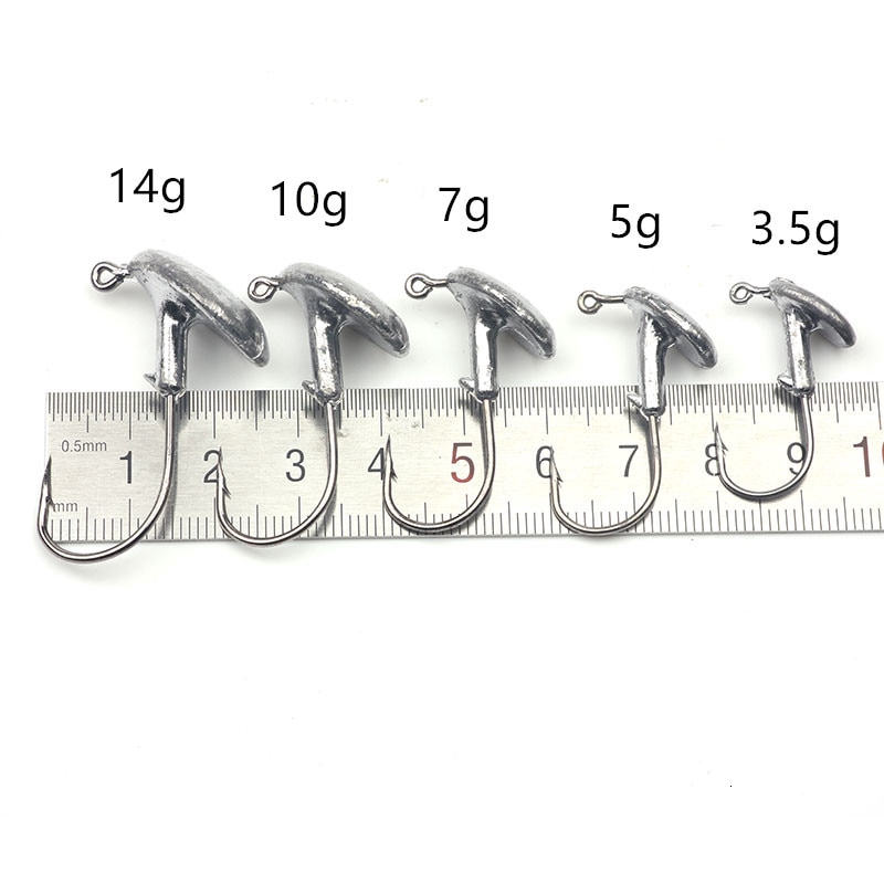 Bộ 5 Mồi Câu Cá Đầu Mềm 3.5g 5g 7g 10g 14g