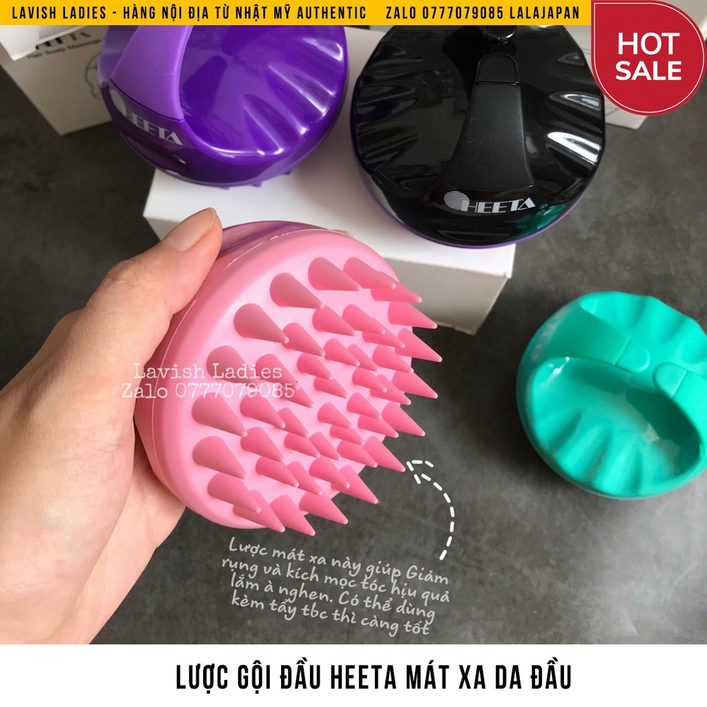 (Hàng US UK) Lược gội đầu HEETA SHAMPOO BRUSH Best-seller Amazon US-UK bản upgrade