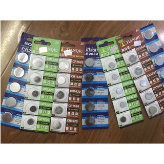 Vỉ 2 viên Pin nút CR2032 / CR2025 / CR2016 / CR1632 / CR1616 / CR1620 / CR1220, Pin cúc lithium 3V