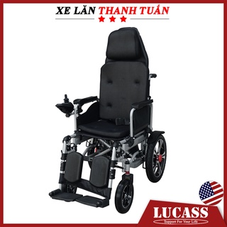 Xe lăn điện ngả nằm lucass xe-110la/ xe-802 hỗ trợ người già di chuyển dễ dàng hơn