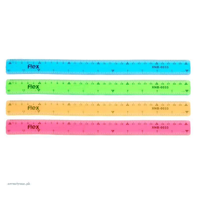 [seve *] Thước Kẻ Nhựa PVC Dẻo Nhiều Màu Sắc Với Thang Đo Cho Học Sinh