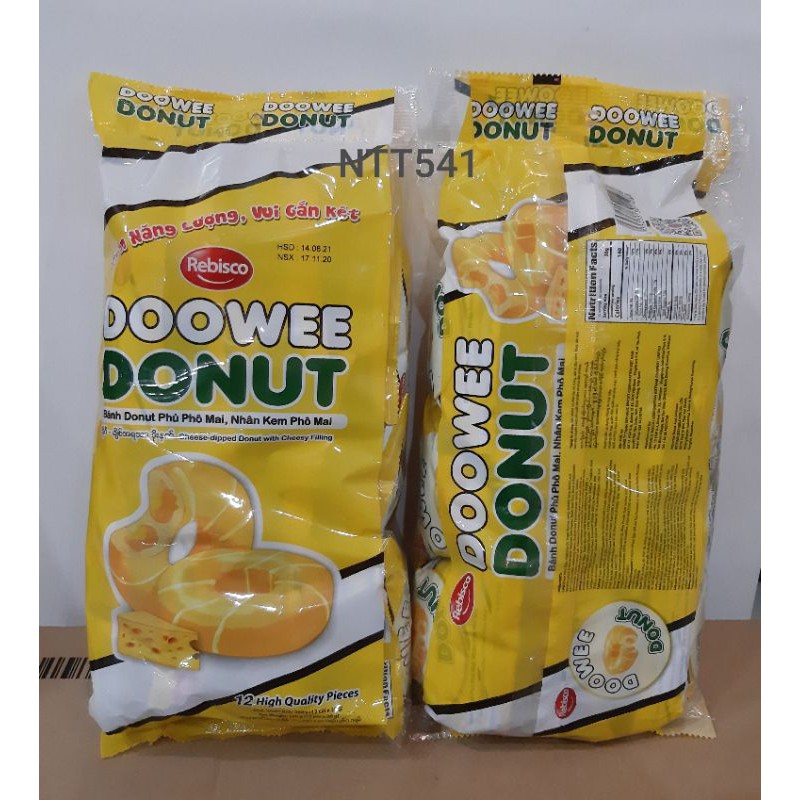 Bánh Doowee Donut Nhân Kem Phô Mai I 12 cái/bịch