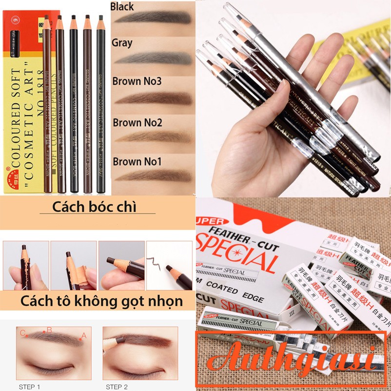 Chì xé Cosmetic Art kẻ chân mày dạng xé không cần gọt tiện lợi | BigBuy360 - bigbuy360.vn