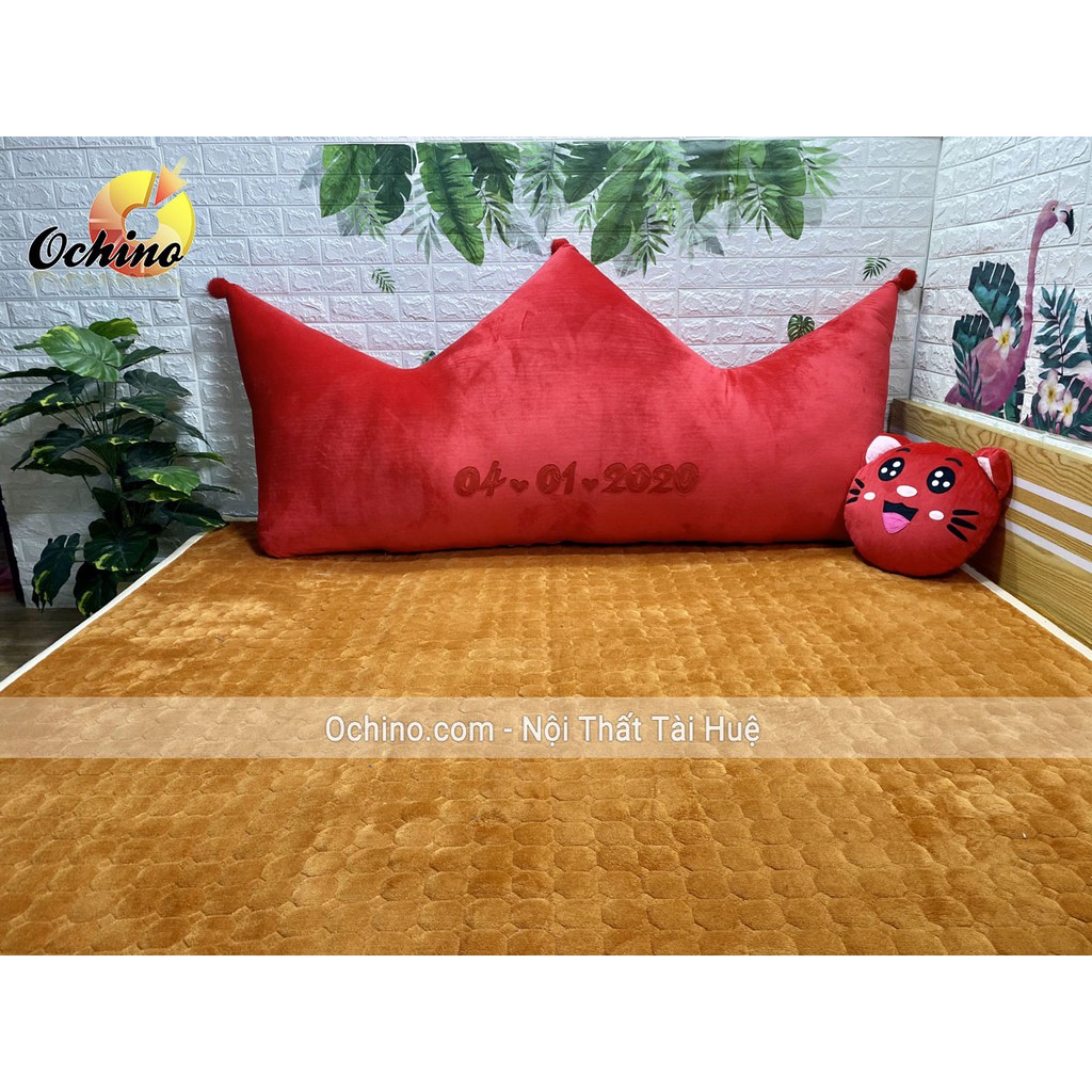 Gối Tựa Đầu Giường Vương Miện Mẫu Mới size 1m2-55 hàng Handmade Cao Cấp Loại 1