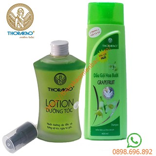 Combo dầu gội hoa bưởi ngăn rụng tóc và lotion tinh dầu bưởi kích thích mọc tóc Thorakao 120ml