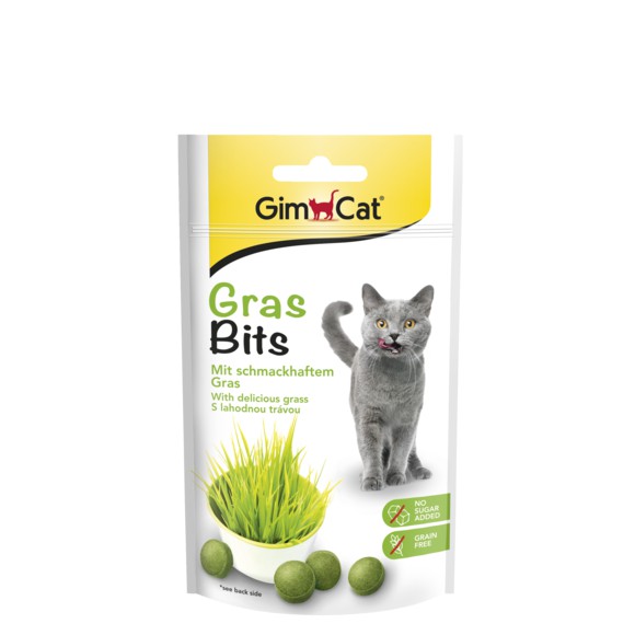 40gr - Viên cỏ mèo GimCat GrasBits hương vị thơm ngon khó cưỡng mà còn kích thích mèo chơi