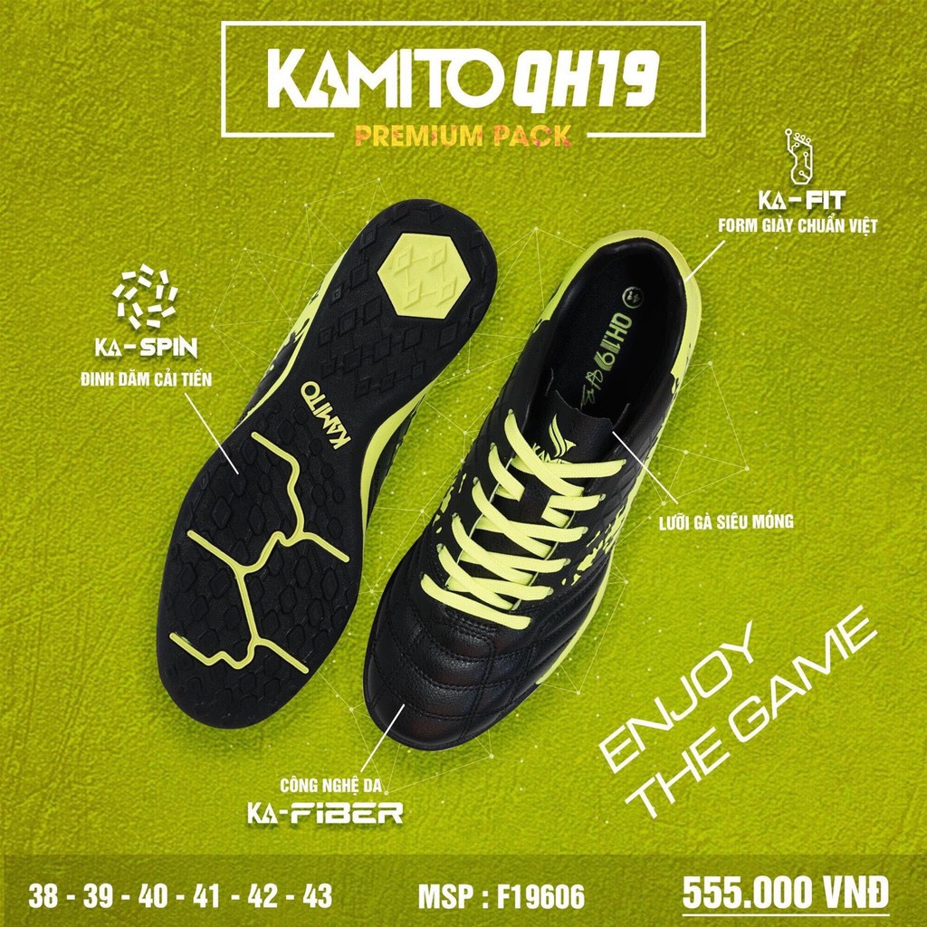 ❤️ 🍉 10.10 SALE HOT | Xả Kho | Giày bóng đá Kamito QH19 F19606 Premium Pack màu đen 💝 .. Nhất . 🔥 . 🍉 ❤️  ࿄ "