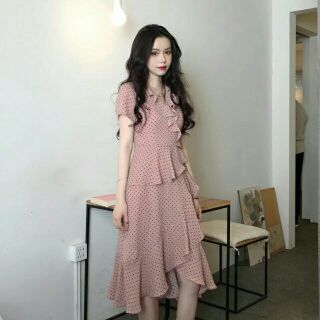 Đầm voan kiểu phối bèo