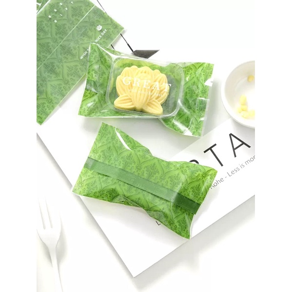 set 100 vỏ túi bánh hành bánh dứa  hàng đẹp