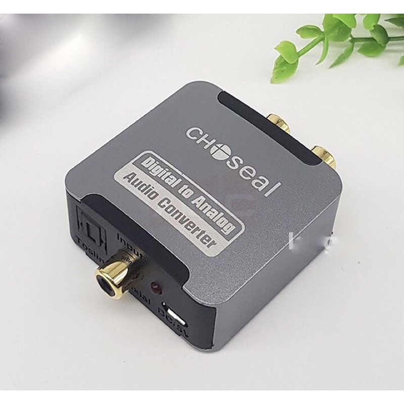 Bộ chuyển đổi âm thanh quang học optical sang AV ra audio Choseal kèm dây quang