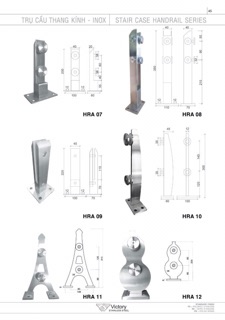 Trụ lan can kính Sus 304