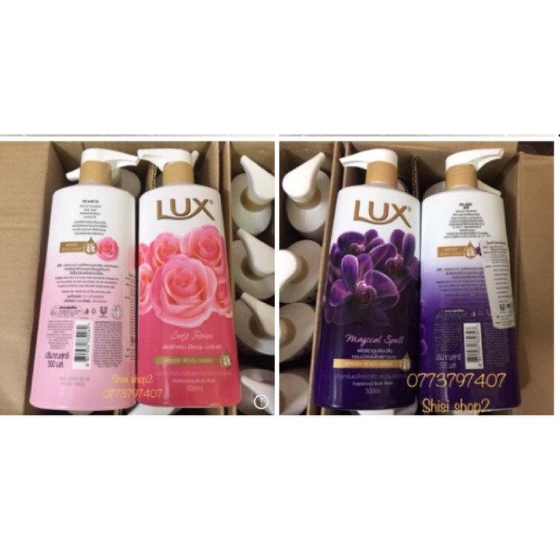 Combo 8 chai sữa tắm Lux hàng mã vạch trên chai Thái lan 500mL