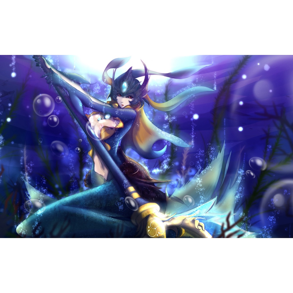 Poster A3, A4, A5 dán tường League of Legends, decal trang trí có keo NAMI - Mẫu 2, nhận in theo yêu cầu