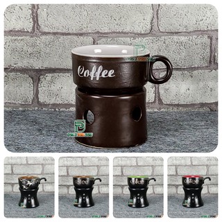 Bếp nung hâm nóng cafe gốm Bát Tràng- Shopgomplus